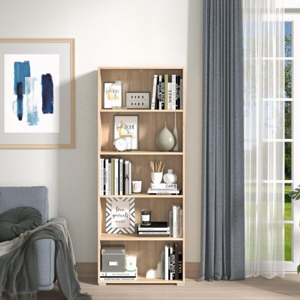 ΒΙΒΛΙΟΘΗΚΗ TOMAR 5 SONOMA 70x24,5x176,5εκ