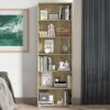 bibliothiki-tomar-6-grey-oak-7024521151669733145.jpg ΒΙΒΛΙΟΘΗΚΗ TOMAR 6 GREY OAK 70x24,5x211,5εκ