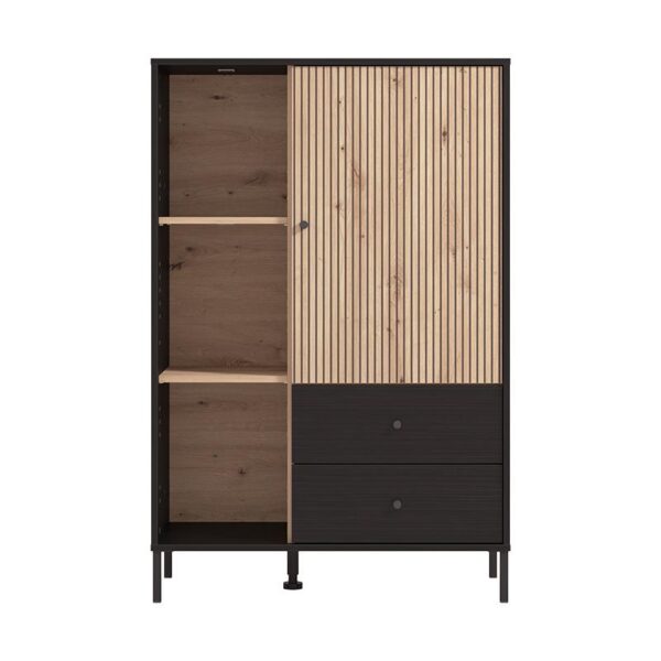 bitrina-correze-2k2f-pop-mayro-oak-artisan-oak-87x40x131ek1715666707.jpg ΒΙΤΡΙΝΑ CORREZE 2K2F POP ΜΑΥΡΟ OAK-ARTISAN OAK 87x40x131εκ