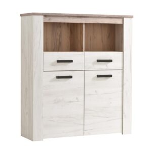 ΒΙΤΡΙΝΑ Kent POP 2F GREY OAK-WHITE OAK 114x36x127εκ knt