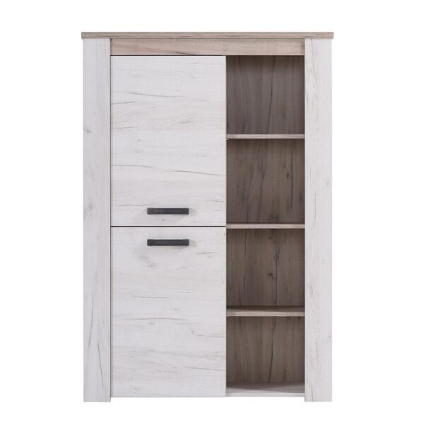 ΒΙΤΡΙΝΑ Kent POP Ν GREY OAK-WHITE OAK 99x36x146εκ knt