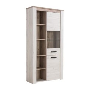 ΒΙΤΡΙΝΑ Kent POP V GREY OAΚ-WHITE OAK 99x36x195εκ knt
