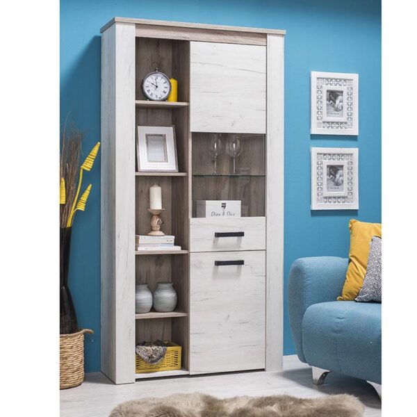 bitrina-kent-pop-v-grey-oak-white-oak-995365195-fmp1689320405.jpg ΒΙΤΡΙΝΑ Kent POP V GREY OAΚ-WHITE OAK 99x36x195εκ knt