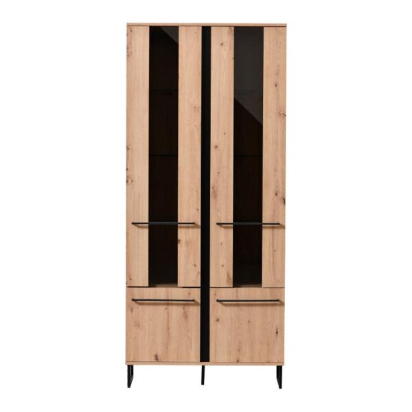 ΒΙΤΡΙΝΑ SARDINIA 2K VS2 ARTISAN OAK / ΜΑΥΡΟ 84.5x35x193.5εκ srd