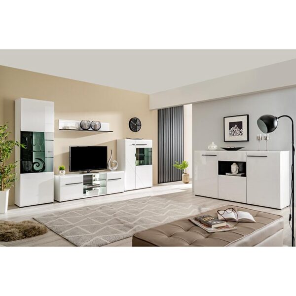 ΒΙΤΡΙΝΑ TRENTINO 1K VS ΛΕΥΚΟ-ΜΑΥΡΟ-ΛΕΥΚΗ ΛΑΚΑ 58x35x190εκ s.p.f