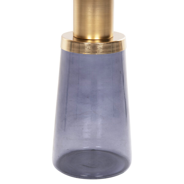 boithitiko-trapezaki-fb99725-mple-gyali-5.jpg ΒΟΗΘΗΤΙΚΟ ΤΡΑΠΕΖΑΚΙ BALLIN HM9725 ΜΠΛΕ ΓΥΑΛΙ-ΧΡΥΣΟ ΜΕΤΑΛΛΟ Φ37,5x49,5Υεκ.