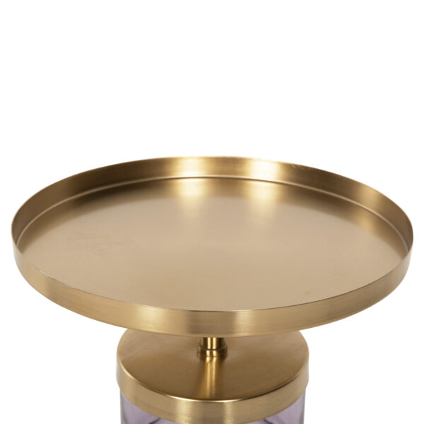 boithitiko-trapezaki-fb99729-mob-gyali-c-3-1.jpg ΒΟΗΘΗΤΙΚΟ ΤΡΑΠΕΖΑΚΙ HAILEY HM9729 ΜΩΒ ΓΥΑΛΙ-ΧΡΥΣΟ ΜΕΤΑΛΛΟ Φ39,5x45Υεκ