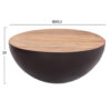 ΔΙΑΚΟΣΜΗΤΙΚΟ ΤΡΑΠΕΖΙ ΣΑΛΟΝΙΟΥ BOWL Φ89,5X39Yεκ. RUSTY ΜΕ ΞΥΛΟ ΑΚΑΚΙΑΣ HM8717.22