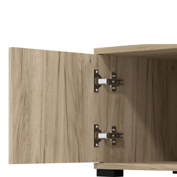 ΕΠΙΠΛΟ ΤΗΛΕΟΡΑΣΗΣ BOLOGNA GREY OAK - ΜΑΥΡΟ 120*40*34