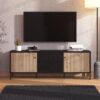 ΕΠΙΠΛΟ ΤΗΛΕΟΡΑΣΗΣ CORREZE 3K2F2V ΜΑΥΡΟ OAK-ARTISAN OAK 157x40x55εκ