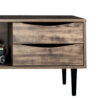 ΕΠΙΠΛΟ ΤΗΛΕΟΡΑΣΗΣ Fylliana "Home" ΜΑΥΡΟ ΜΕ GREY OAK 120*39.5*45