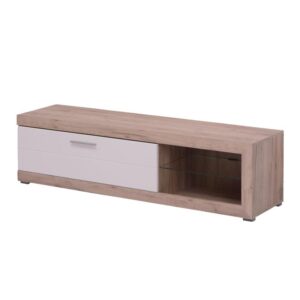 ΕΠΙΠΛΟ ΤΗΛΕΟΡΑΣΗΣ REMO GREY OAK / ΛΕΥΚΗ ΛΑΚΑ 162x41x43εκ