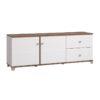 ΕΠΙΠΛΟ TV BURGUNDY 160 3K2F ΛΕΥΚΟ-FLAGSTAFF OAK-ΛΕΥΚΟ HIGH GLOSS FOIL 162x40x51εκ s.p.k