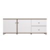 ΕΠΙΠΛΟ TV BURGUNDY 160 3K2F ΛΕΥΚΟ-FLAGSTAFF OAK-ΛΕΥΚΟ HIGH GLOSS FOIL 162x40x51εκ s.p.k