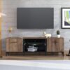 ΕΠΙΠΛΟ TV CORSICA 170 FLAGSTAFF OAK-ΜΑΥΡΟ 170,5x42x53,5εκ