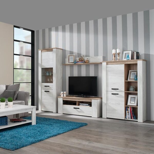 ΕΠΙΠΛΟ TV Kent 120 GREY OAK-WHITE OAK 122x43x49εκ