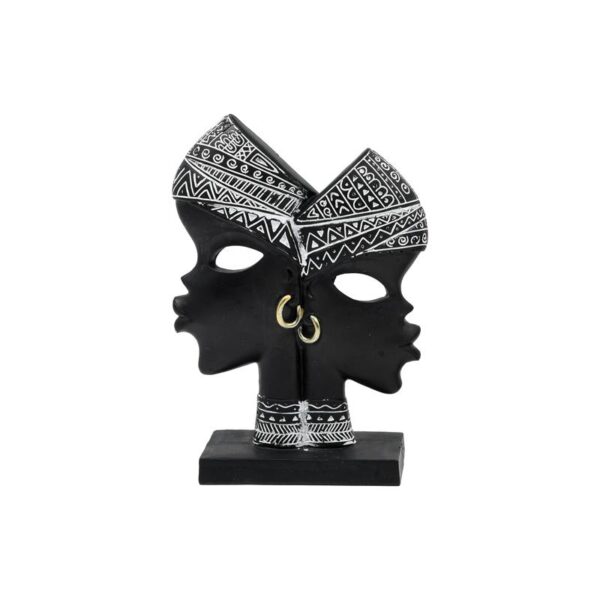 ΕΠΙΤΡΑΠΕΖΙΑ ΔΙΑΚΟΣΜΗΤΙΚΗ ΦΙΓΟΥΡΑ " African " Fylliana FL240309 ΜΑΥΡΟ-ΛΕΥΚΟ ΧΡΩΜΑ 13x5x18εκ