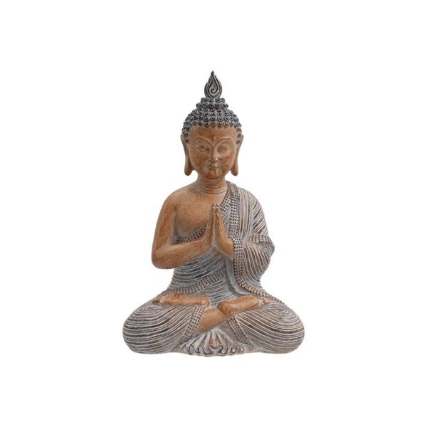 ΕΠΙΤΡΑΠΕΖΙΟ ΔΙΑΚΟΣΜΗΤΙΚΟ POLYRESIN Fylliana "Buddha" ΚΑΦΕ ΧΡΩΜΑ 17x13x27εκ