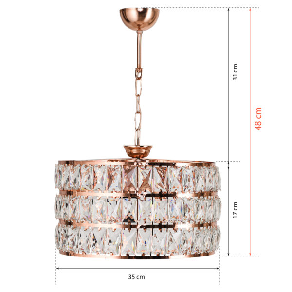 fotistiko-orofis-kremasto-fb9766301-meta-1.jpg ΦΩΤΙΣΤΙΚΟ ΟΡΟΦΗΣ ΚΡΕΜΑΣΤΟ HM7663.01, ΜΕΤΑΛΛΟ-ΓΥΑΛΙ, ΡΟΖ ΧΡΥΣΟ, Φ35x48Υ εκ.