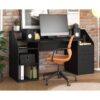 ΓΡΑΦΕΙΟ BLETCHLEY ΜΑΥΡΟ ΧΡΩΜΑ 170x65x92,5εκ