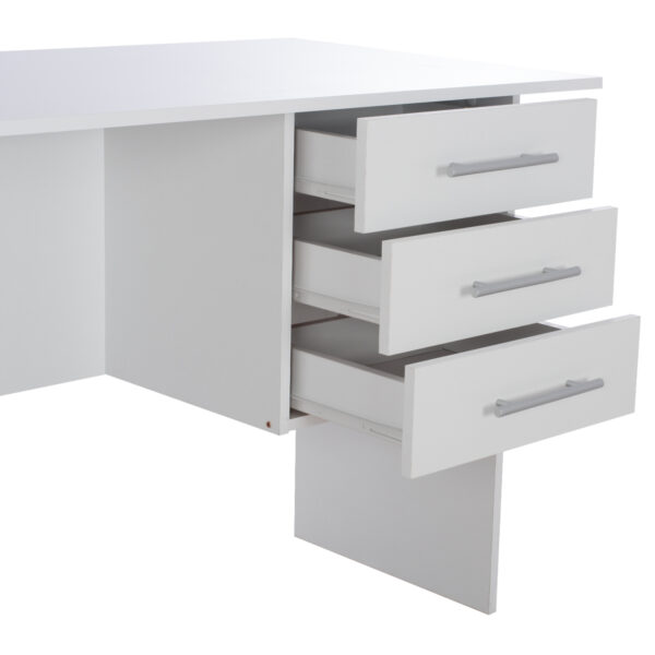 grafeio-melaminis-ensley-fb9202905-me-3-5.jpg ΓΡΑΦΕΙΟ ΜΕΛΑΜΙΝΗΣ ENSLEY HM2029.05 ΜΕ 3 ΣΥΡΤΑΡΙΑ ΛΕΥΚΟ 120X60X76 εκ.