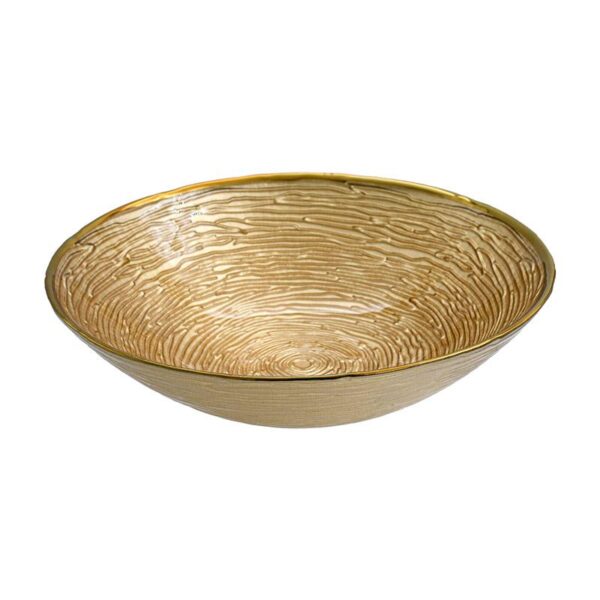 ΓΥΑΛΙΝΗ ΣΤΡΟΓΓΥΛΗ ΦΡΟΥΤΙΕΡΑ Fylliana FL329 ΧΡΥΣΟ ΧΡΩΜΑ 24εκ