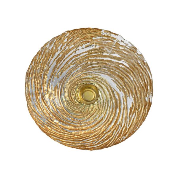 ΓΥΑΛΙΝΗ ΣΤΡΟΓΓΥΛΗ ΦΡΟΥΤΙΕΡΑ ΜΕ ΠΟΔΙ Fylliana FL26 ΧΡΥΣΟ ΧΡΩΜΑ 26εκ