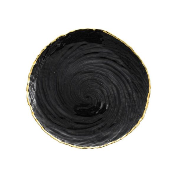 ΓΥΑΛΙΝΗ ΣΤΡΟΓΓΥΛΗ ΠΙΑΤΕΛΑ Fylliana FL32 ΜΑΥΡΟ ΧΡΩΜΑ 32εκ