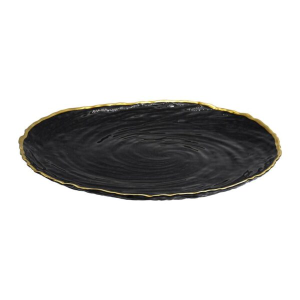 ΓΥΑΛΙΝΗ ΣΤΡΟΓΓΥΛΗ ΠΙΑΤΕΛΑ Fylliana FL32 ΜΑΥΡΟ ΧΡΩΜΑ 32εκ