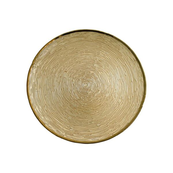 ΓΥΑΛΙΝΗ ΣΤΡΟΓΓΥΛΗ ΠΙΑΤΕΛΑ Fylliana FL329 ΧΡΥΣΟ ΧΡΩΜΑ 26εκ