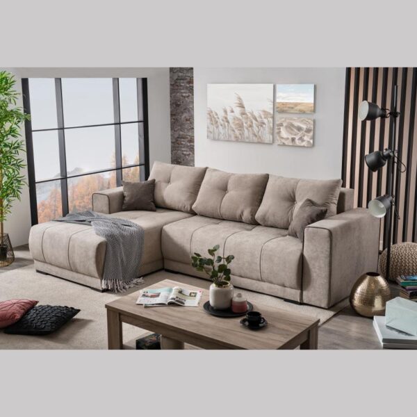 ΚΑΝΑΠΕΣ ΑΡΙΣΤΕΡΗ ΓΩΝΙΑ Figo ΜΠΕΖ-ΚΑΦΕ 274x179x83εκ