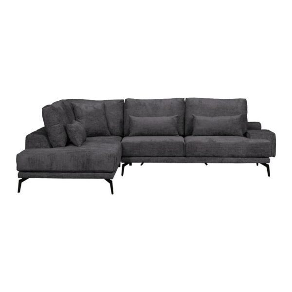 ΚΑΝΑΠΕΣ ΑΡΙΣΤΕΡΗ ΓΩΝΙΑ Fylliana Cristina ΓΚΡΙ ΧΡΩΜΑ 300x230x92εκ