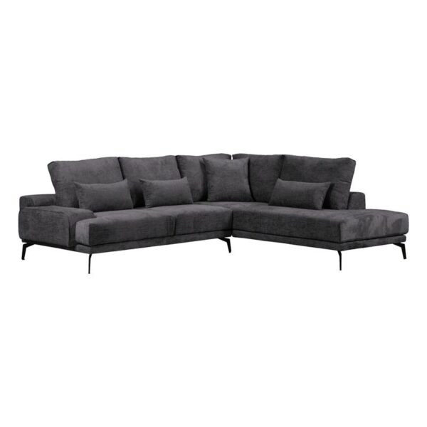 ΚΑΝΑΠΕΣ ΔΕΞΙΑ ΓΩΝΙΑ Fylliana Cristina ΓΚΡΙ ΧΡΩΜΑ 300x230x92εκ