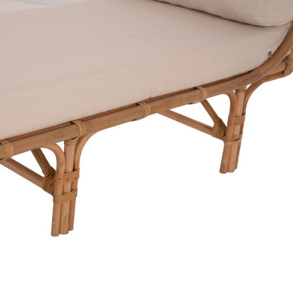 ΚΑΝΑΠΕΣ ΕΞΩΤΕΡΙΚΟΥ ΧΩΡΟΥ CHARMELLA HM9659 ΦΥΣΙΚΟ RATTAN-ΜΠΕΖ ΜΑΞΙΛΑΡΙΑ 187x69x76Yεκ.