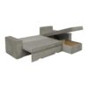 ΚΑΝΑΠΕΣ ΓΩΝΙΑ Fylliana Motion TAUPE ΜΕ ΓΚΡΙ ΜΑΞΙΛΑΡΙΑ 250x180x79εκ