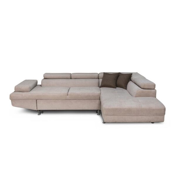 ΚΑΝΑΠΕΣ ΓΩΝΙΑ Fylliana RIO-M 3+4 ΔΕΞΙΑ TAUPE / ΚΑΦΕ 278x192x79εκ