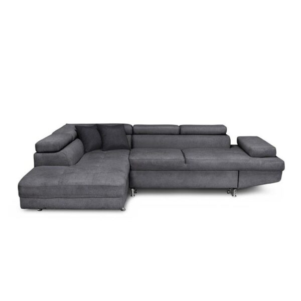 ΚΑΝΑΠΕΣ ΓΩΝΙΑ Fylliana RIOM-M 23+24 ΑΡΙΣΤΕΡΗ ΓΚΡΙ / ΣΚ. ΓΚΡΙ 278x192x79εκ