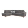 ΚΑΝΑΠΕΣ ΓΩΝΙΑ Fylliana "Sebastian" ΓΚΡΙ ΑΡΙΣΤΕΡΗ ΓΩΝΙΑ 280x220εκ