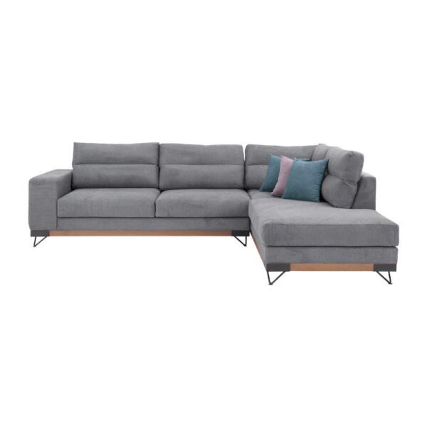 ΚΑΝΑΠΕΣ New Monaco ΔΕΞΙΑ ΓΩΝΙΑ ΓΚΡΙ 300x230x95εκ