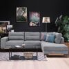 ΚΑΝΑΠΕΣ New Monaco ΔΕΞΙΑ ΓΩΝΙΑ ΓΚΡΙ 300x230x95εκ