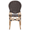 ΚΑΡΕΚΛΑ ΑΛΟΥΜΙΝΙΟΥ BAMBOO LOOK ΜΕ ΚΑΦΕ PE RATTAN HM5925.01 47x58x95Yεκ.