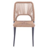 ΚΑΡΕΚΛΑ ΑΛΟΥΜΙΝΙΟΥ ΓΚΡΙ ΜΕ P.E.TWIST RATTAN ΜΠΕΖ HM5770.02 45x63x82Υ εκ.