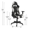 karekla-grafeioy-gaming-hm106204-speed-m-1.jpg ΚΑΡΕΚΛΑ ΓΡΑΦΕΙΟΥ GAMING HM1062.04 SPEED ΜΑΥΡΟ ΛΕΥΚΟ PU 68,5x71,5x133,5 cm