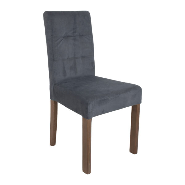 ΚΑΡΕΚΛΑ ΤΡΑΠΕΖΑΡΙΑΣ Fylliana Τ-12 Domenic ΓΚΡΙ ΥΦΑΣΜΑ GREY OAK ΠΟΔΙΑ 45x45x90εκ