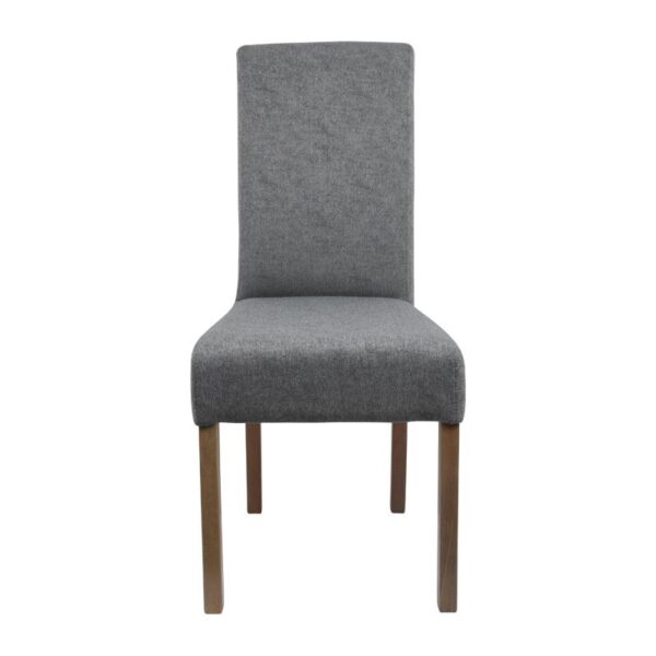 ΚΑΡΕΚΛΑ ΤΡΑΠΕΖΑΡΙΑΣ Fylliana Τ-6 ΓΚΡΙ ΥΦΑΣΜΑ ΜΕ GREY OAK ΠΟΔΙΑ 56x48x103εκ