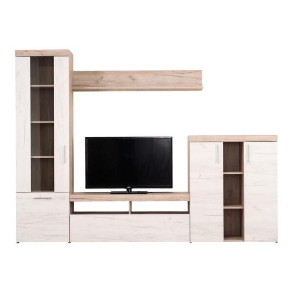 ΚΕΝΤΡΟ ΨΥΧΑΓΩΓΙΑΣ-ΣΥΝΘΕΣΗ Arno Grey Oak-White Oak 262x35x195εκ