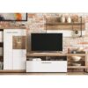 ΚΕΝΤΡΟ ΨΥΧΑΓΩΓΙΑΣ-ΣΥΝΘΕΣΗ CAEN FLAGSTAFF OAK-ΛΕΥΚΟ HIGH GLOSS FOIL 263x40x170εκ