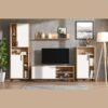 ΚΕΝΤΡΟ ΨΥΧΑΓΩΓΙΑΣ-ΣΥΝΘΕΣΗ CANTAL ARTISAN OAK-ΛΕΥΚΗ ΛΑΚΚΑ 279x38x192εκ