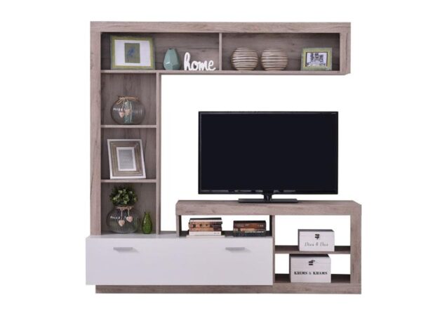 ΚΕΝΤΡΟ ΨΥΧΑΓΩΓΙΑΣ-ΣΥΝΘΕΣΗ GLEN GREY OAK/ΛΕΥΚΟ 170x41x170εκ