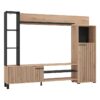 ΚΕΝΤΡΟ ΨΥΧΑΓΩΓΙΑΣ-ΣΥΝΘΕΣΗ RETIMNO ARTISAN OAK-ARTISAN OAK ΜΕ ΜΑΥΡΕΣ ΓΡΑΜΜΕΣ-ΜΑΥΡΟ 208x33x158εκ
